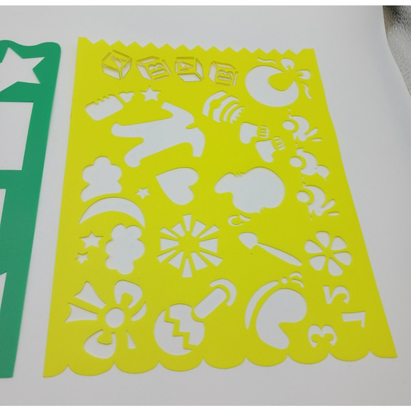 Lot of Scrapbooking Paper Crafting Plastic Stencils Shapes Letters Baby - Picture 11 of 16